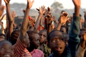 Children raising hands